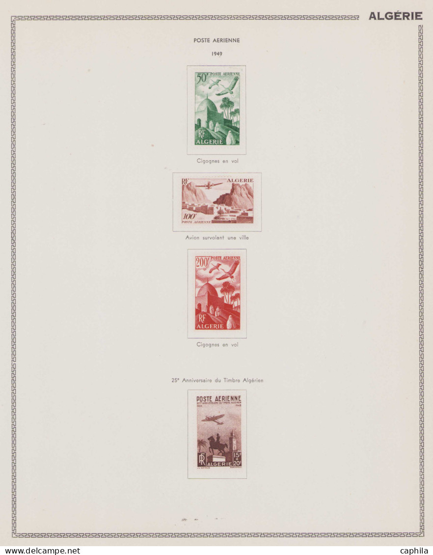 - ALGÉRIE, 1924/1958, X, Poste + Pa + Préo quasi complet, en pochette - Cote : 1750 €