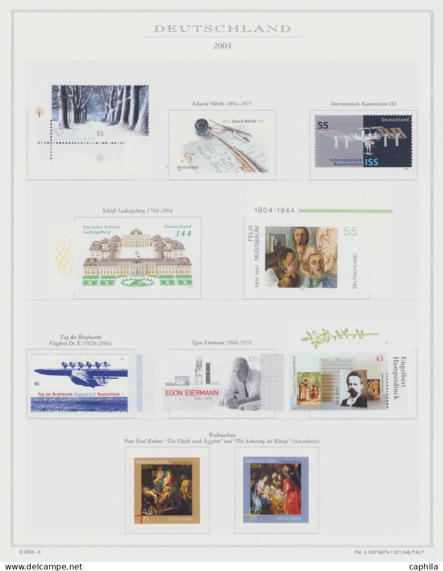 - ALLEMAGNE FÉDÉRALE, 1996/2006, XX, n°1666/2398 (sauf 2079A - 2135A) + BF 34/67 (sauf 56A), en album Marini - Cote : 21