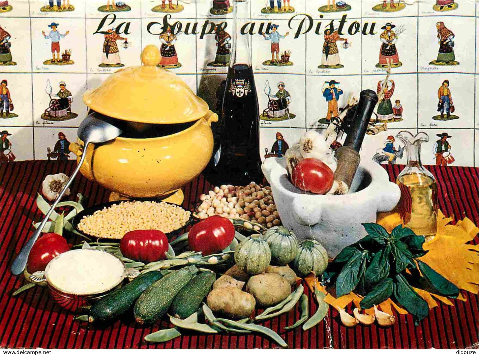 Recettes De Cuisine - Soupe Au Pistou - Gastronomie - Carte Dentelée - CPSM Grand Format - Voir Scans Recto-Verso - Ricette Di Cucina