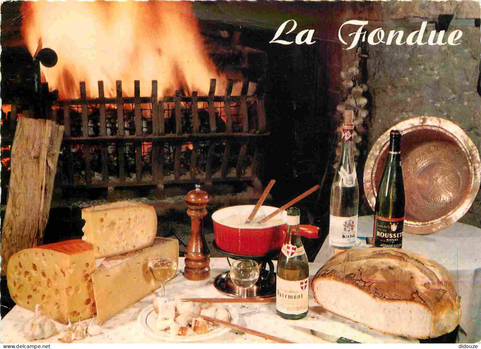 Recettes De Cuisine - Fondue Savoyarde - Gastronomie - Carte Dentelée - CPSM Grand Format - Voir Scans Recto-Verso - Recettes (cuisine)