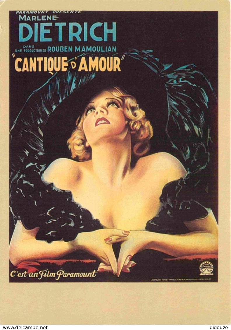 Cinema - Affiche De Film - Cantique D'amour - Marlène Dietrich - CPM - Voir Scans Recto-Verso - Posters On Cards