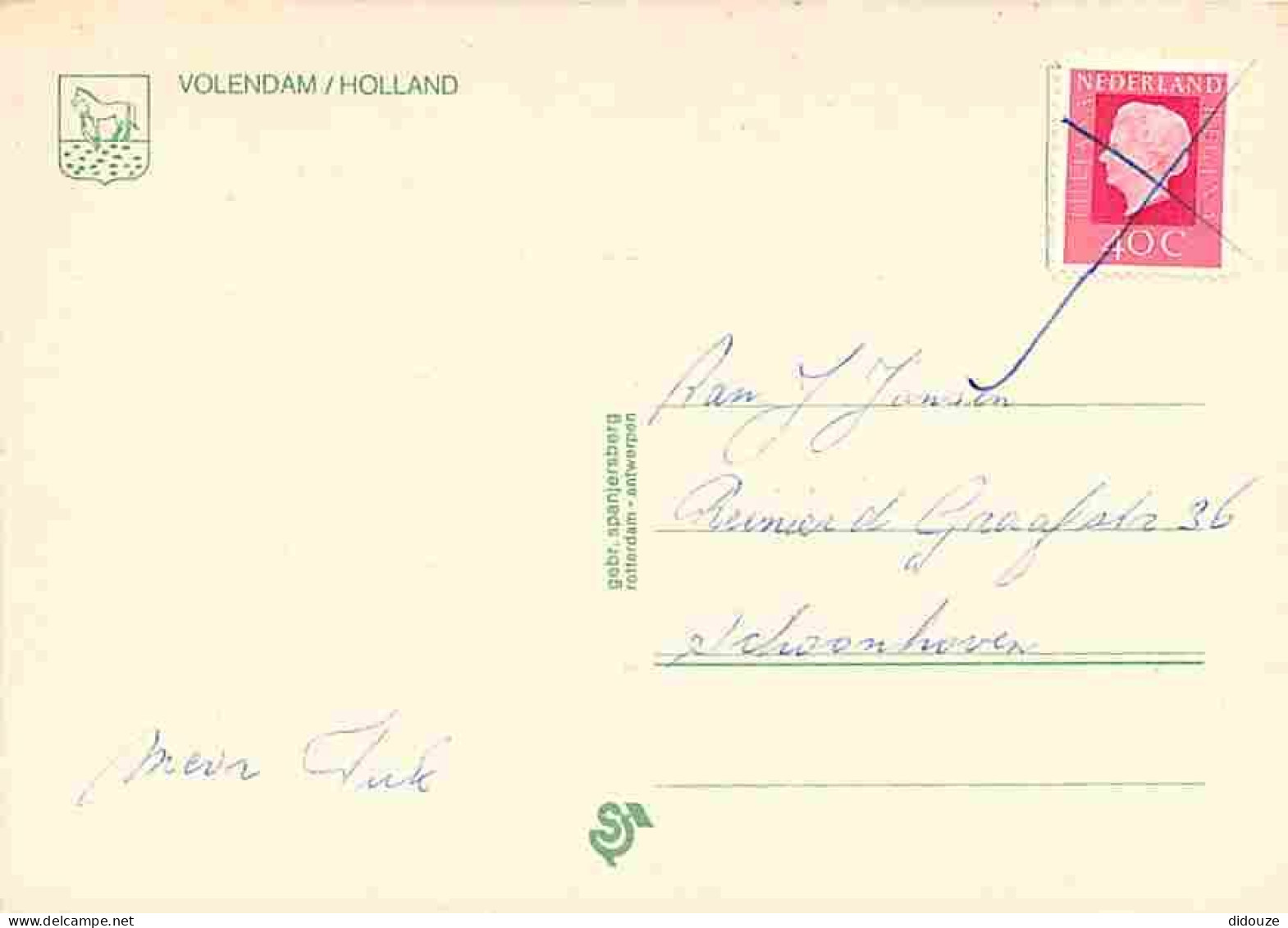 Folklore - Costumes - Pays Bas - Holland - Volendam - Multivues - Blasons - Coiffes - Voir Scans Recto Verso - Costumi