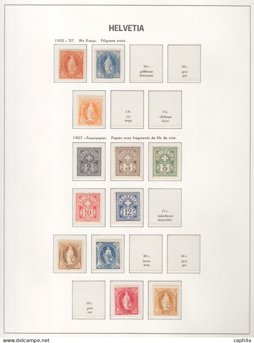 - SUISSE, 1862/1966, XX, X, Qques Obl, En Album Davo - Cote : 4800 € - Lotti/Collezioni