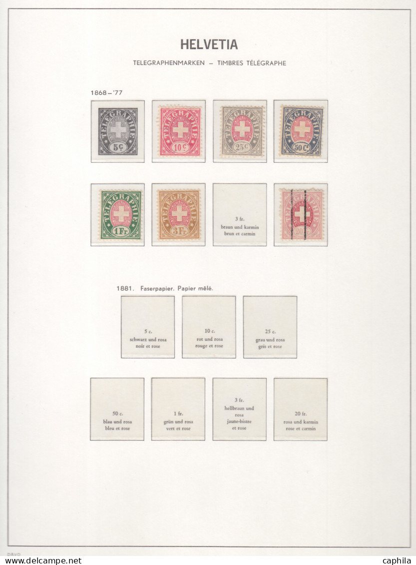 - SUISSE, 1862/1966, XX, X, qques obl, en album Davo - Cote : 4800 €