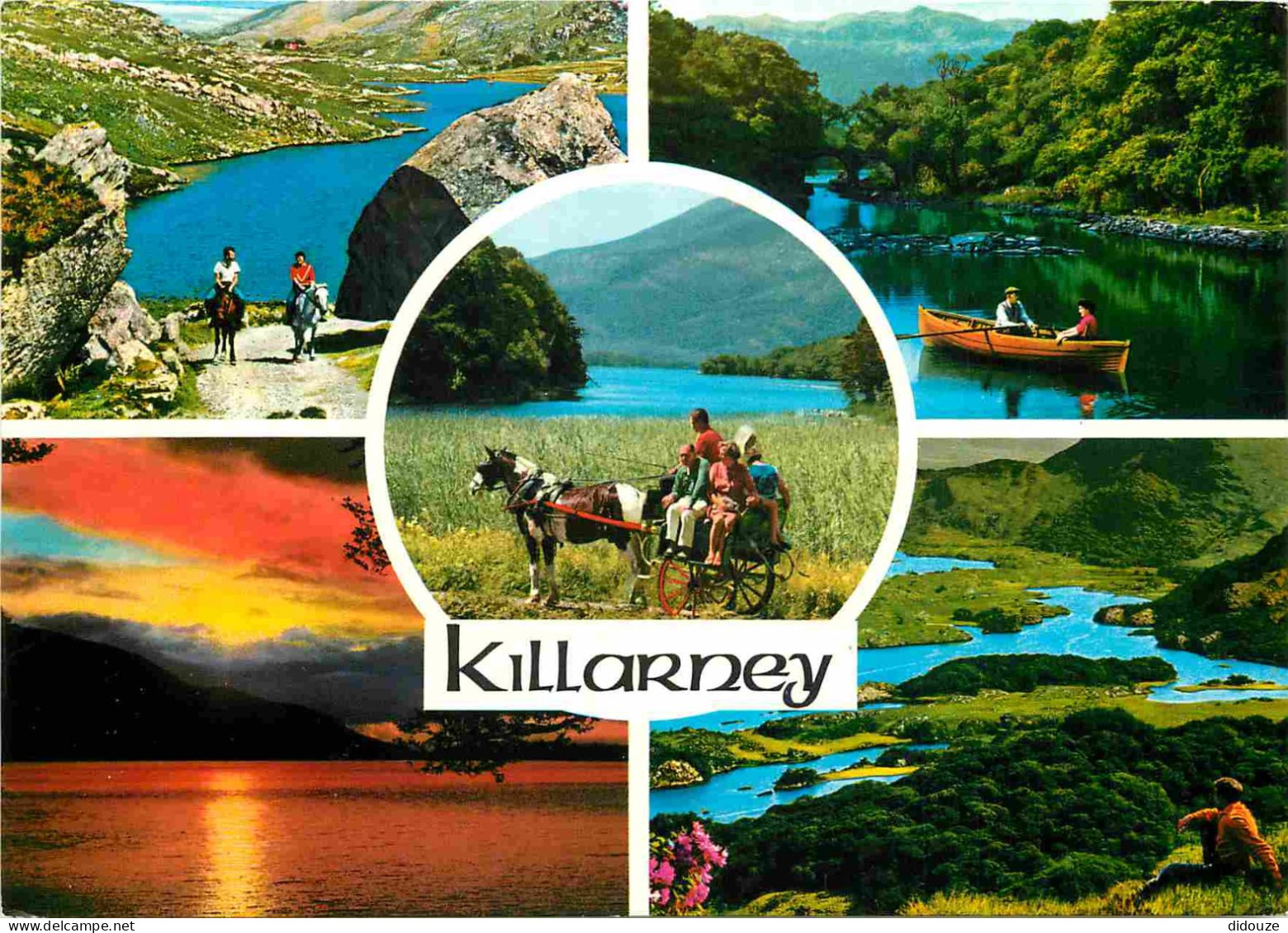 Irlande - Kerry - Killarney - Multivues - Attelage De Chevaux - CPM - Carte Neuve - Voir Scans Recto-Verso - Kerry