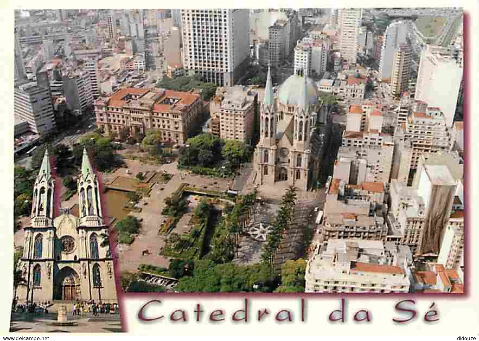 Brésil - Sao Paulo - Vista Aérea Da Praça Da Se Corn Destaque Para A Catedral Da Sé - Vue Aérienne - Carte Neuve - CPM - - São Paulo