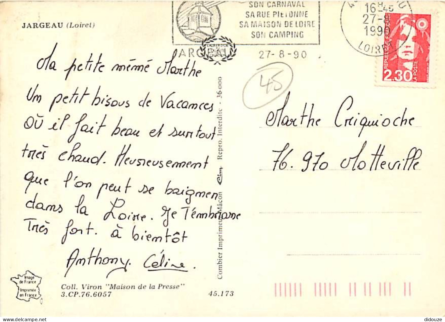 45 - Jargeau - Multivues - Blasons - CPM - Voir Scans Recto-Verso - Jargeau