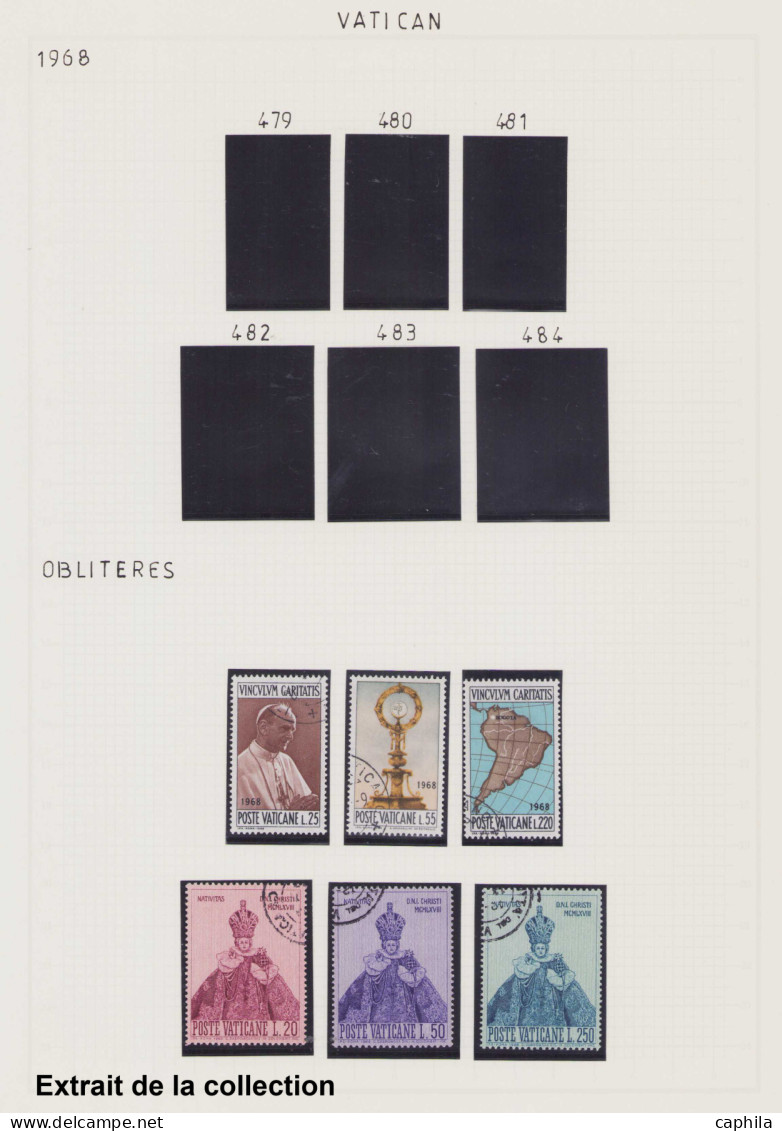 - VATICAN, 1929/1995, Oblitérés, entre le n°26/1003, dont complet n°26/746 + PA 1/82, en album Leuchtturm - Cote : 3700 