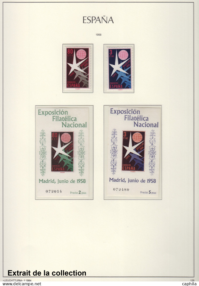 - ESPAGNE, 1950/2010, XX, X (au début) + 12 obl., n° 800 /4208 (sauf 807B) + A246/303 (sauf 263) + BF + Distributeur, en