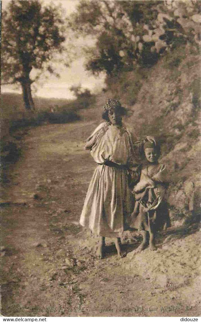 Thèmes - Ethniques Et Cultures - Afrique Du Nord - Jeune Femme Et Enfant Kabile - Animée - Folklore - Scène Et Types - C - Africa