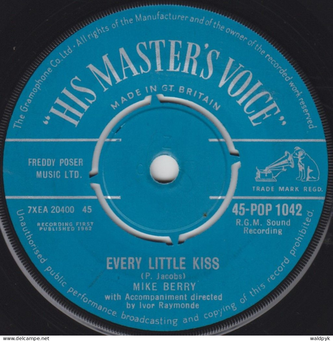 MIKE BERRY - Every Little Kiss - Other - English Music