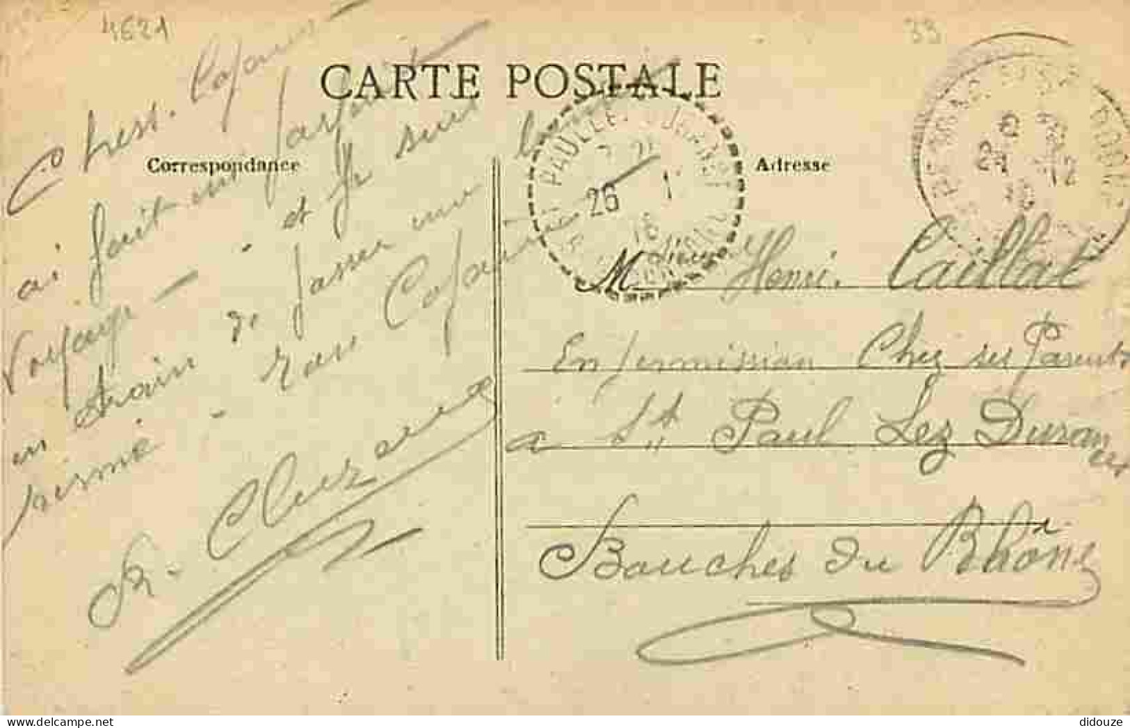 33 - Pessac Sur Garonne - Vue Générale Prise Du Haut Des Coteaux - Oblitération Ronde De 1918 - CPA - Voir Scans Recto-V - Pessac