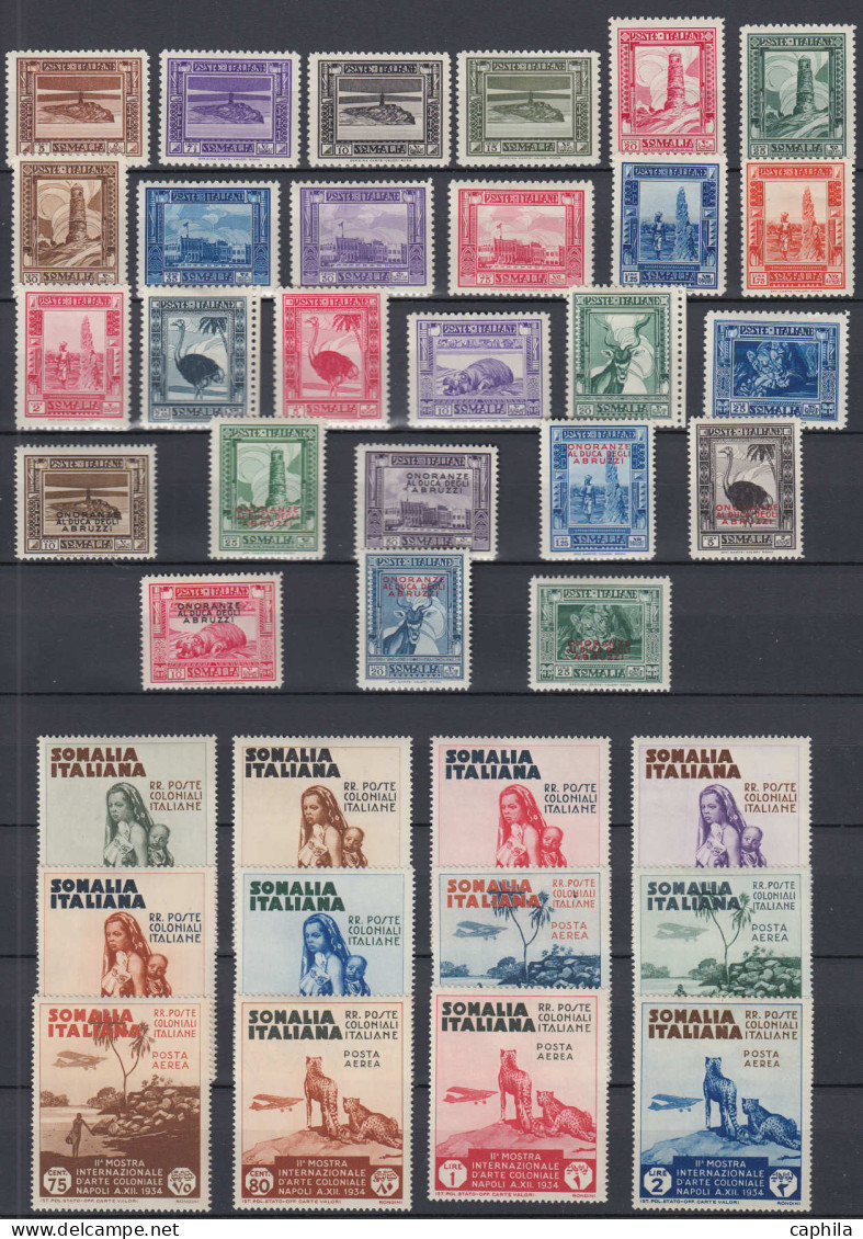 - SOMALIE ITALIENNE, 1903/1943, X, Quasi Complet, En Pochette, Cote Sassone: 15 900 € - Somalie