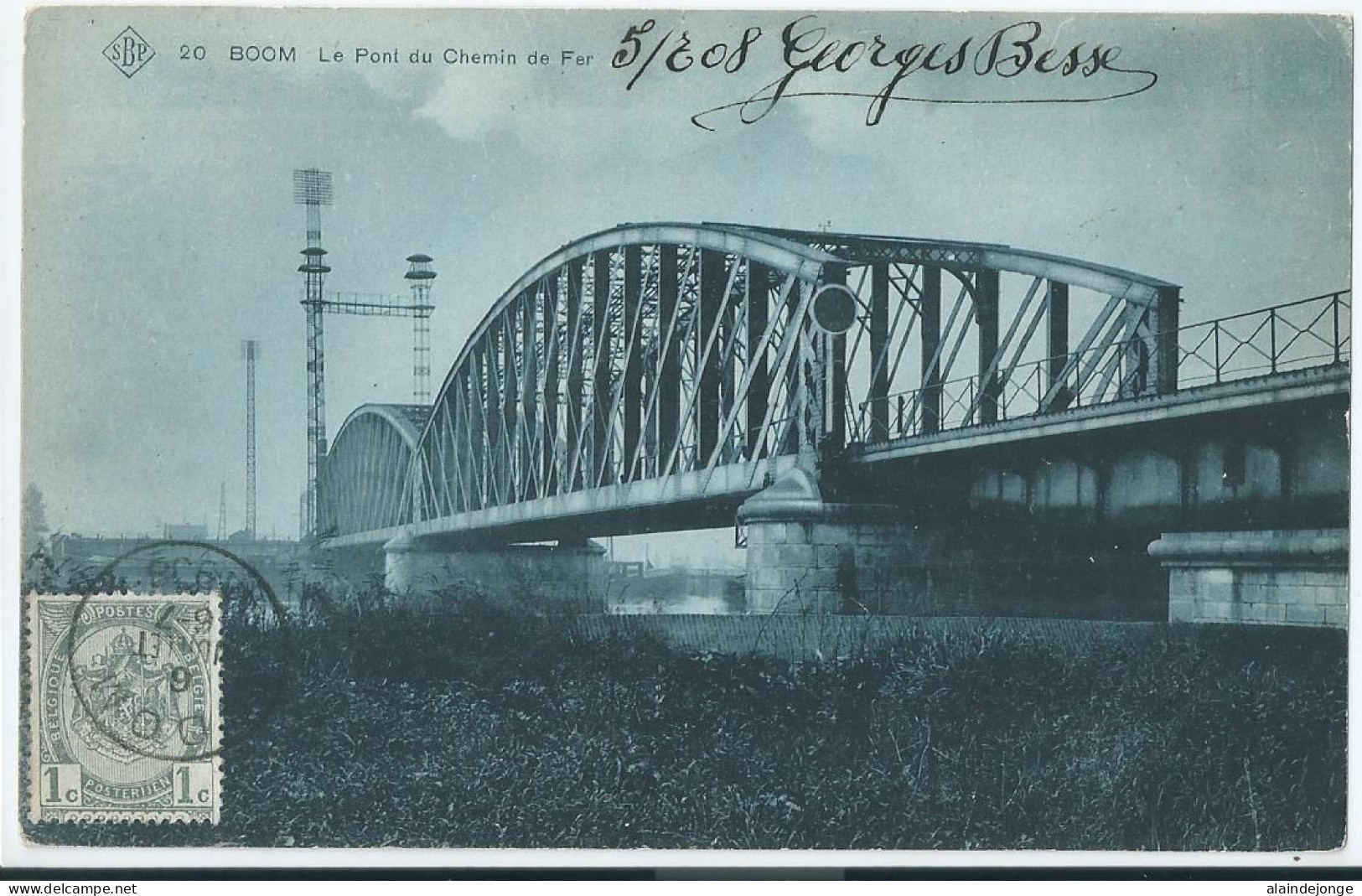 Boom - Le Pont Du Chemin De Fer - 1908 - Boom