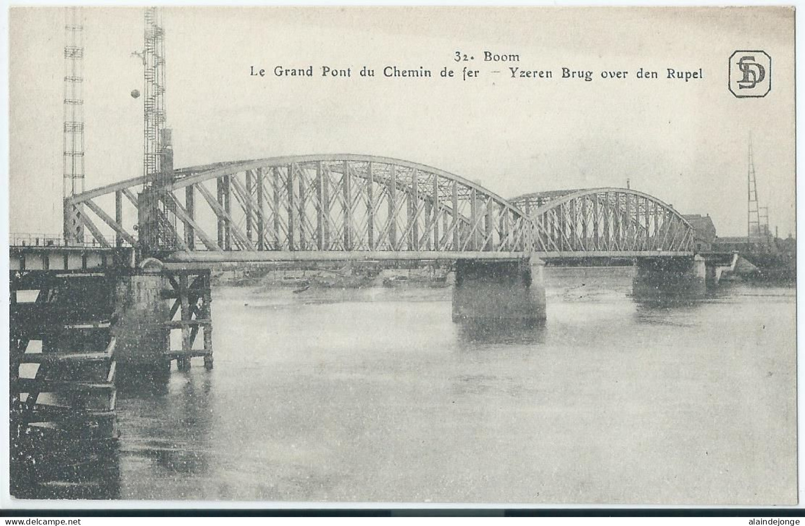 Boom - Le Grand Pont Du Chemin De Fer - Yzeren Brug Over Den Rupel  - Boom