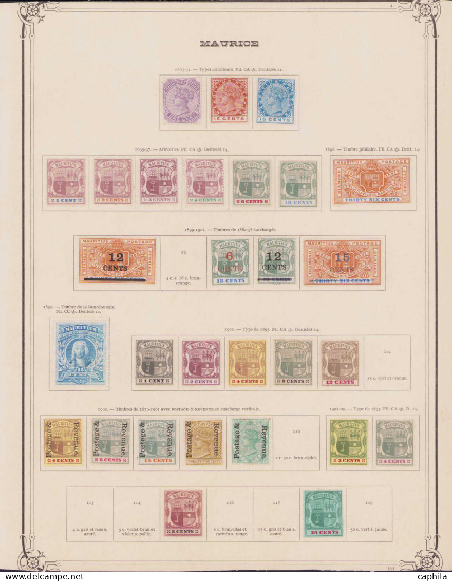 - MAURICE, 1877/1950, X, En Pochette - Cote : 1600 € - Mauritius (...-1967)