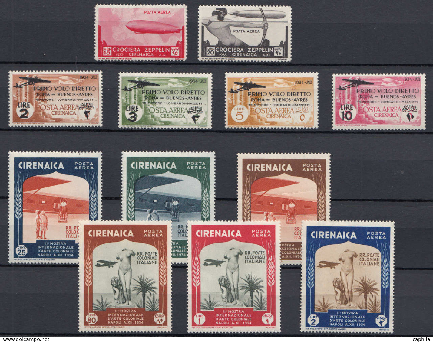 - CYRENAIQUE, 1923/1934, X, Quasi Complet, En Pochette, Cote Sassone: 835 € - Cirenaica