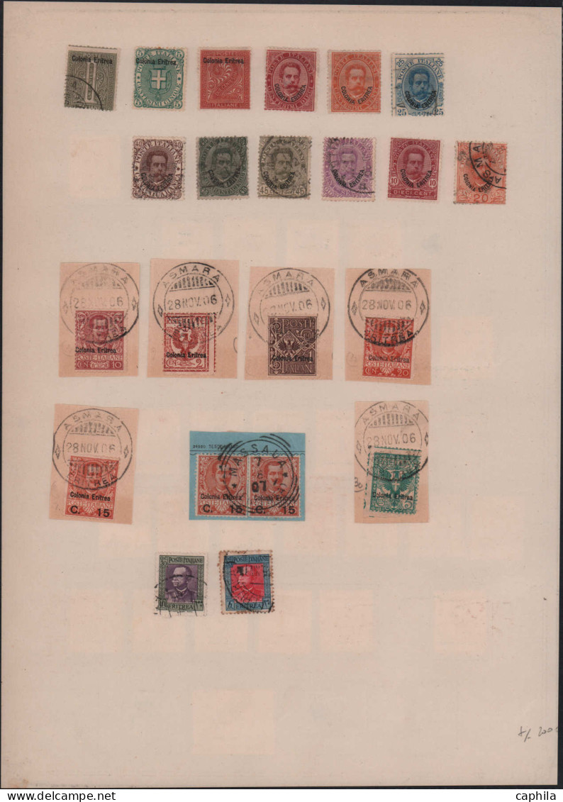 - ERYTHREE, 1893/1934, X, Oblitérés, En Pochette, Cote Sassone: 2930 € - Eritrea