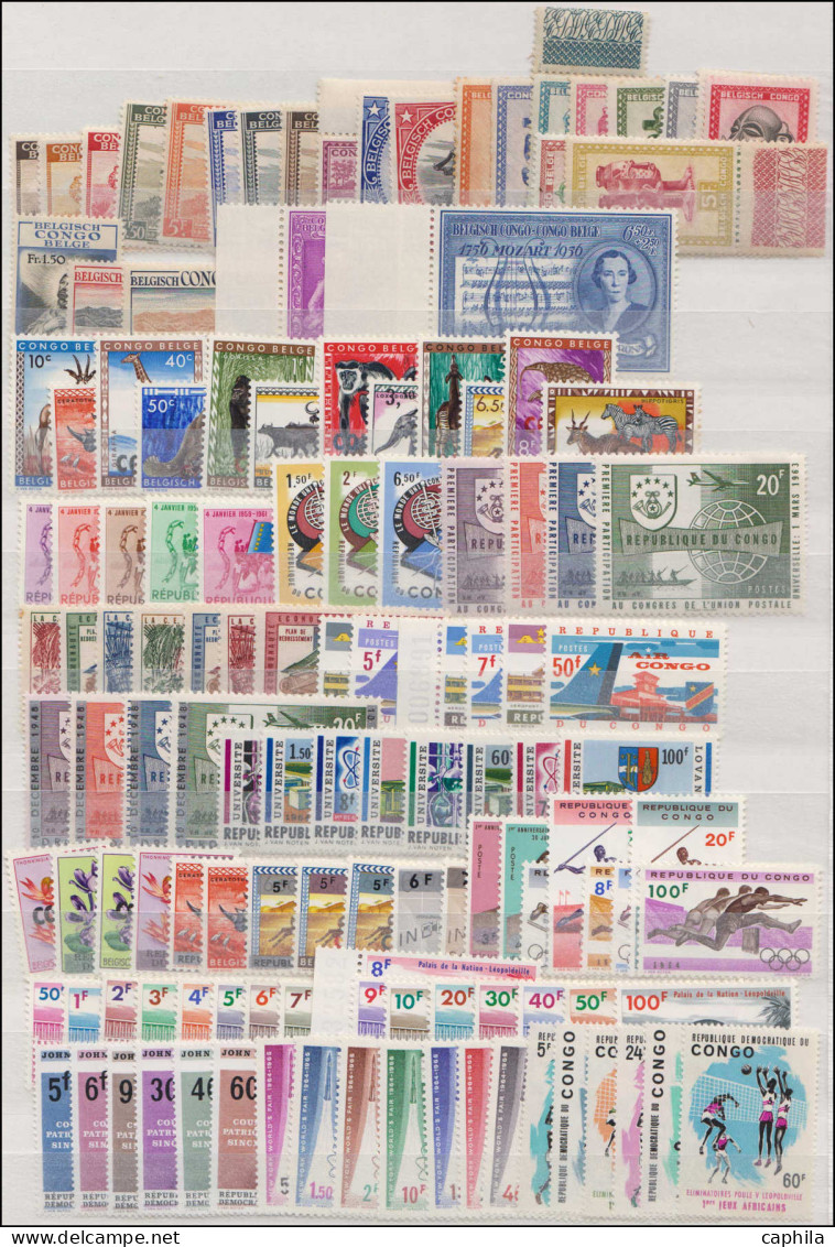 - CONGO BELGE, 1921/2001, XX, En Pochette - Cote : 1334 € - Collections
