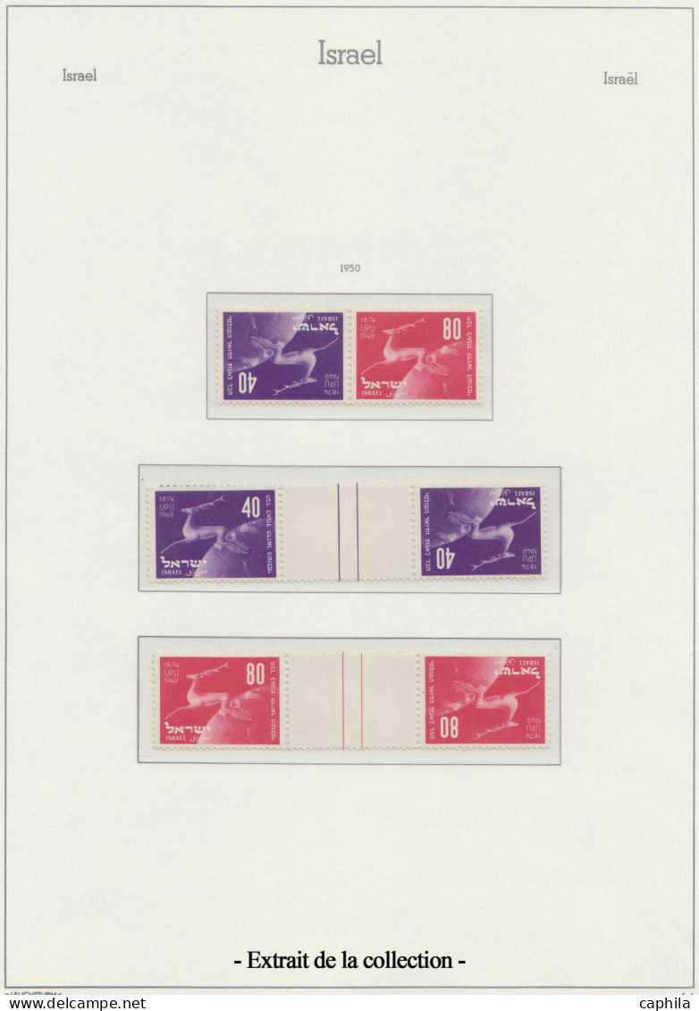- ISRAEL, 1948/1979, XX, n° 10/754 + BF + PA, Tabs complets, en album Leuchtturm - Cote : 15000 €