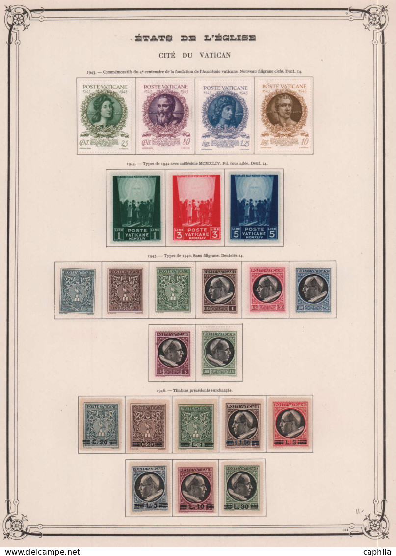 - VATICAN, 1929/1955, X, 1 Série Obl, N° 26/213 + A 1/23 + Exp 1/14, En Pochette - Cote : 3540 € - Colecciones