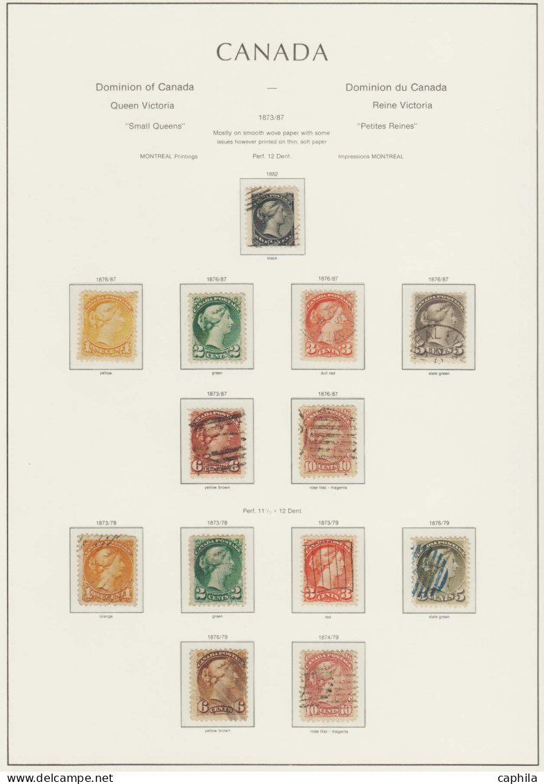 - CANADA, 1852/1951, XX, X, Obl, Sur Feuilles Leuchtturm, En Pochette - Cote : 8600 € - Sammlungen