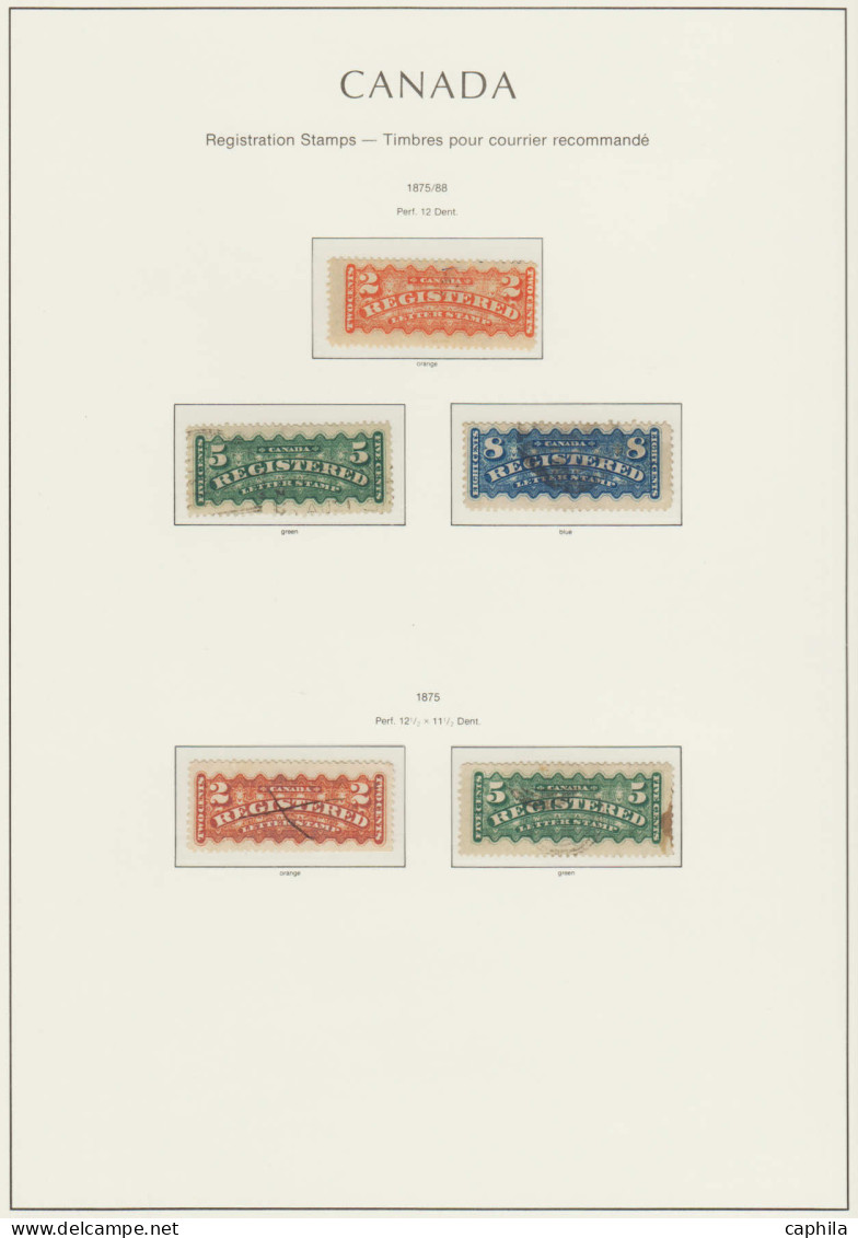 - CANADA, 1852/1951, XX, X, obl, sur feuilles Leuchtturm, en pochette - Cote : 8600 €