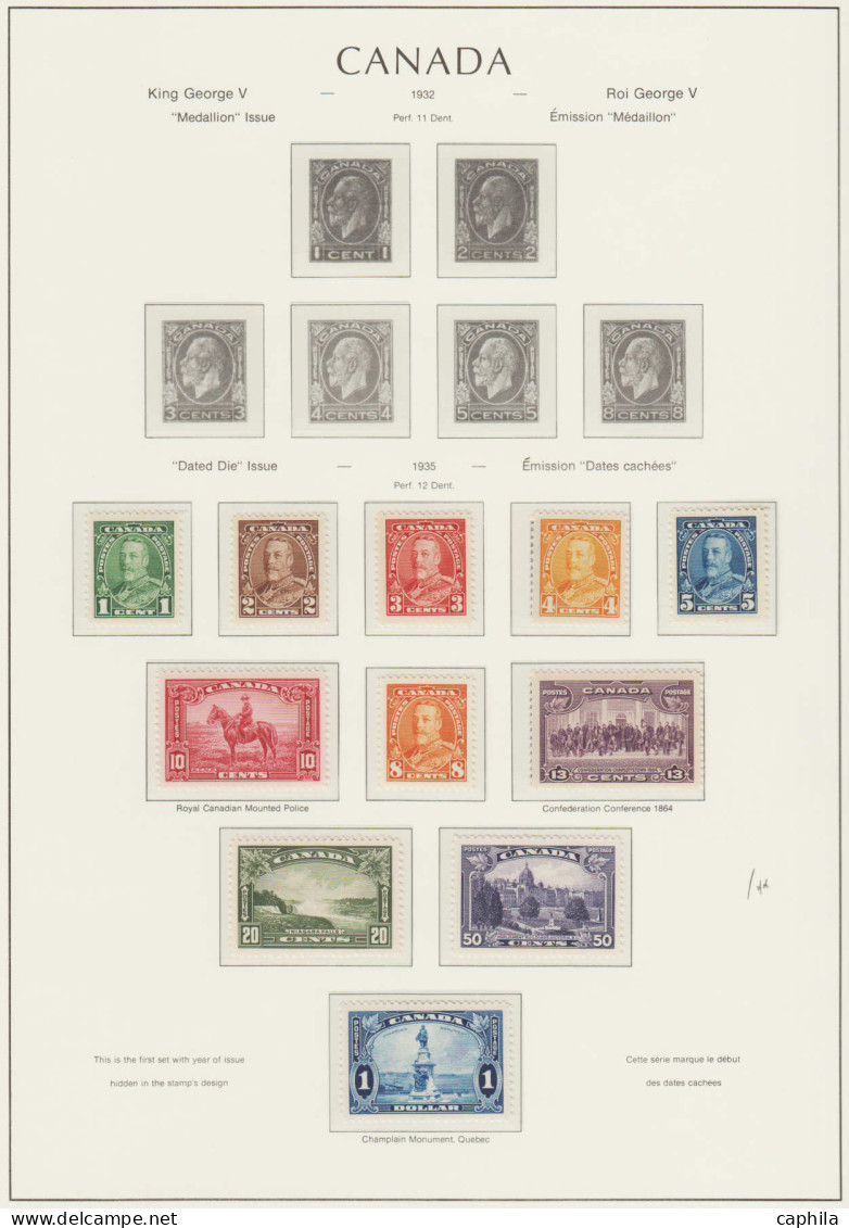 - CANADA, 1852/1951, XX, X, obl, sur feuilles Leuchtturm, en pochette - Cote : 8600 €