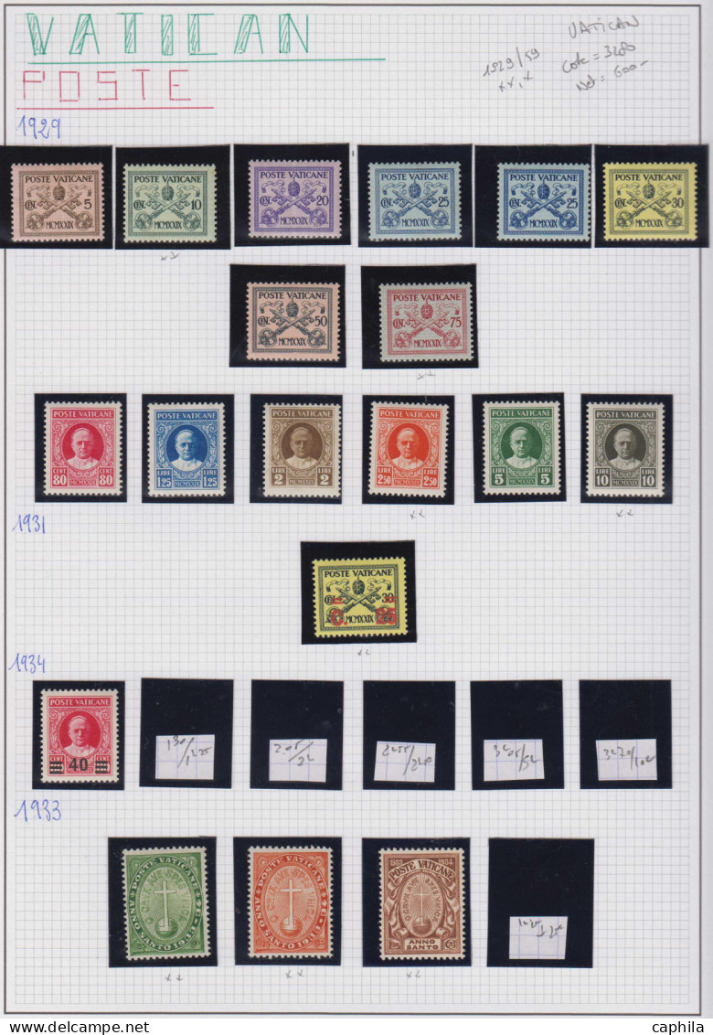 - VATICAN, 1929/1959, XX, X, En Pochette - Cote : 3280 € - Collections