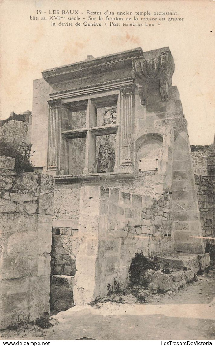 FRANCE - Les Baux - Restes D'un Ancien Temple Protestant Bâti Au XVIme Siècle - Vue Panoramique - Carte Postale Ancienne - Les-Baux-de-Provence