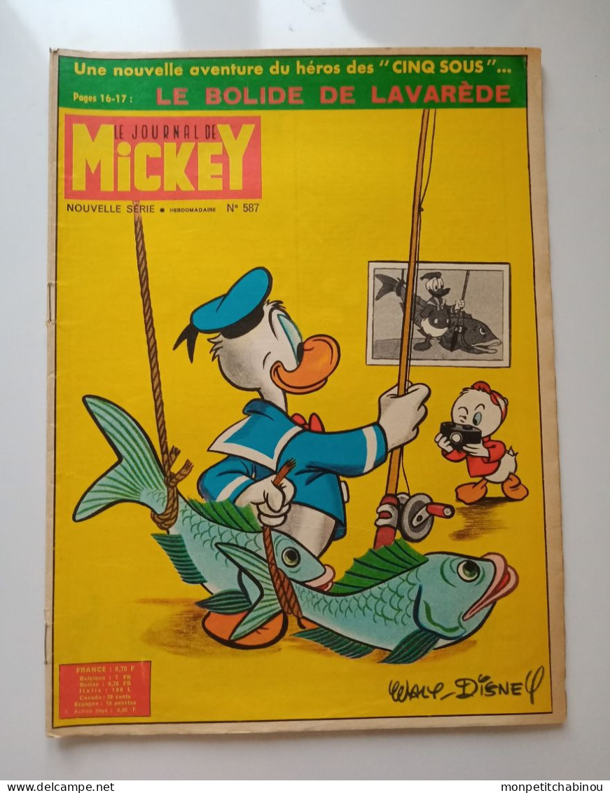 JOURNAL DE MICKEY N°587 (Août 1963) - Disney