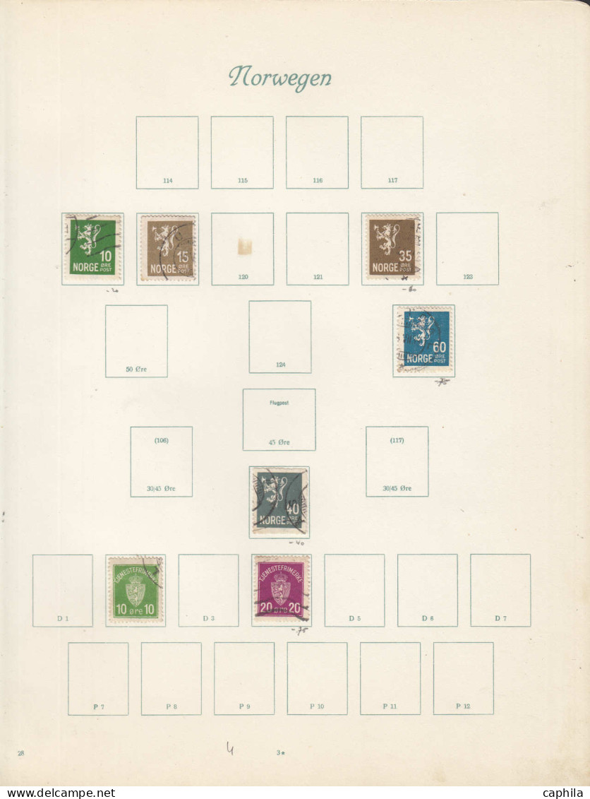 - NORVEGE, 1850/1938, X, O, En Pochette - Cote : 770 € - Sammlungen