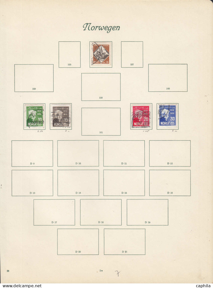 - NORVEGE, 1850/1938, X, O, en pochette - Cote : 770 €