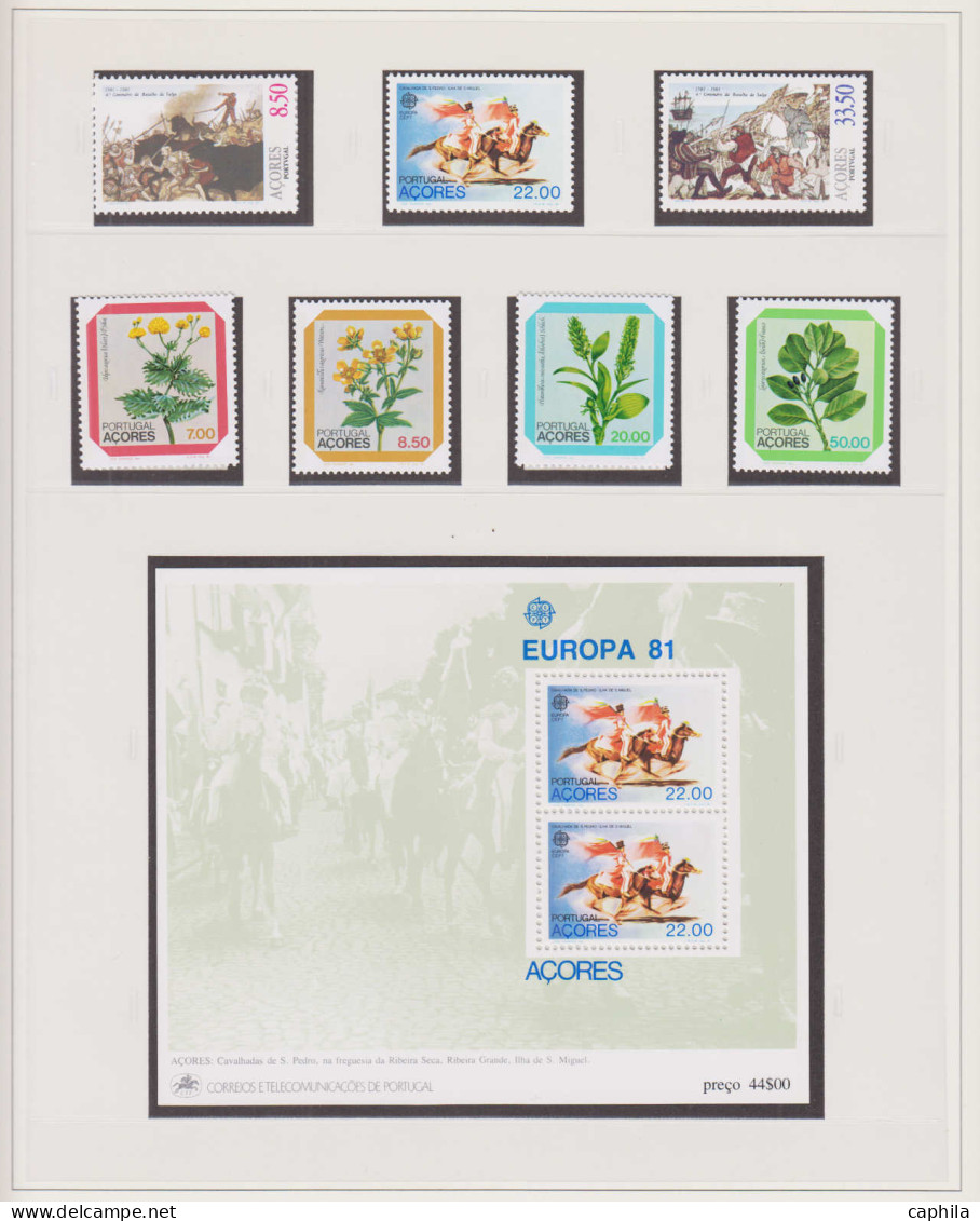 - PORTUGAL ACORES, 1980/1997, XX, N° 323/456 + BF 1/14 + 16, En Album Lindner - Cote : 560 € - Madère