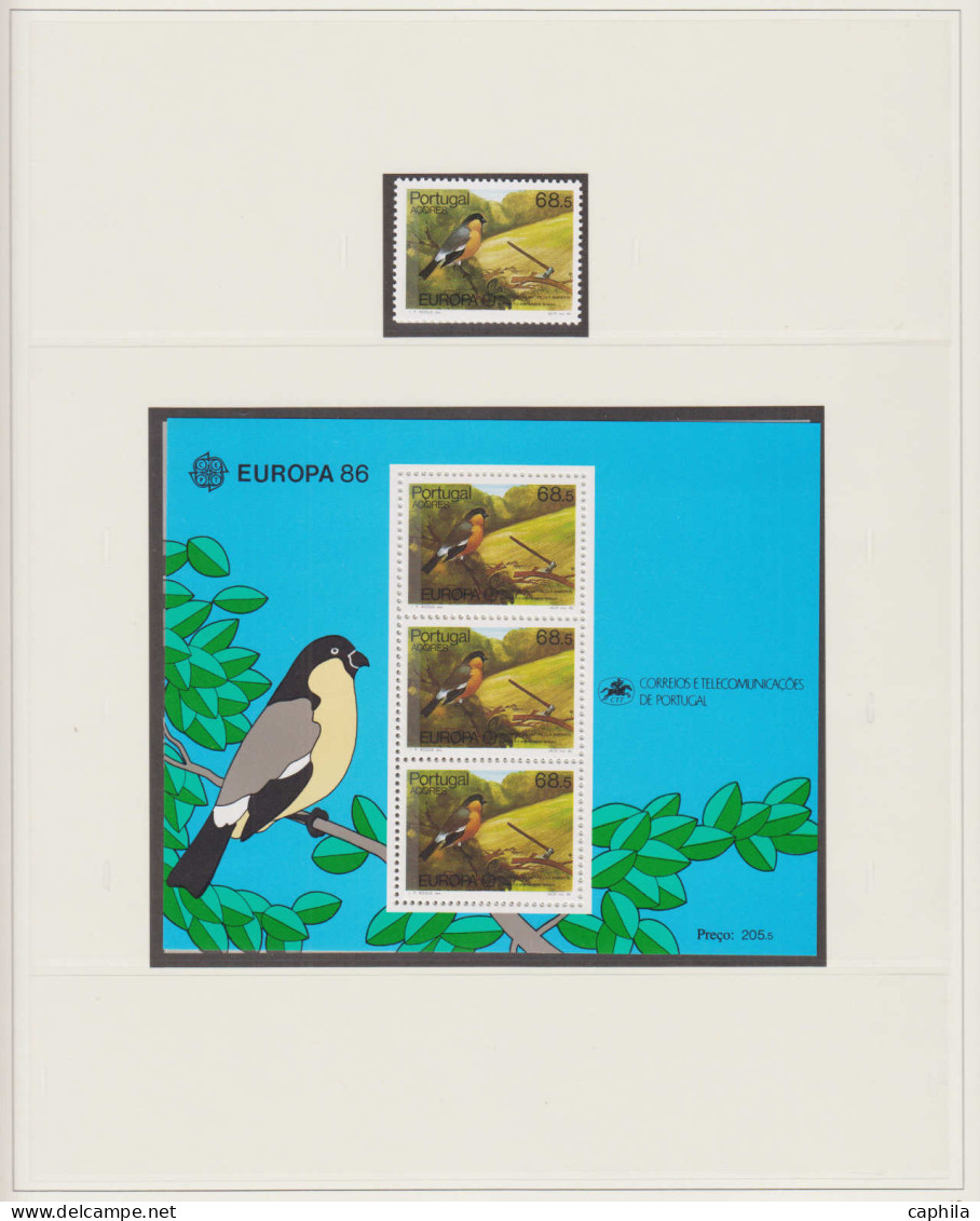 - PORTUGAL ACORES, 1980/1997, XX, n° 323/456 + BF 1/14 + 16, en album Lindner - Cote : 560 €