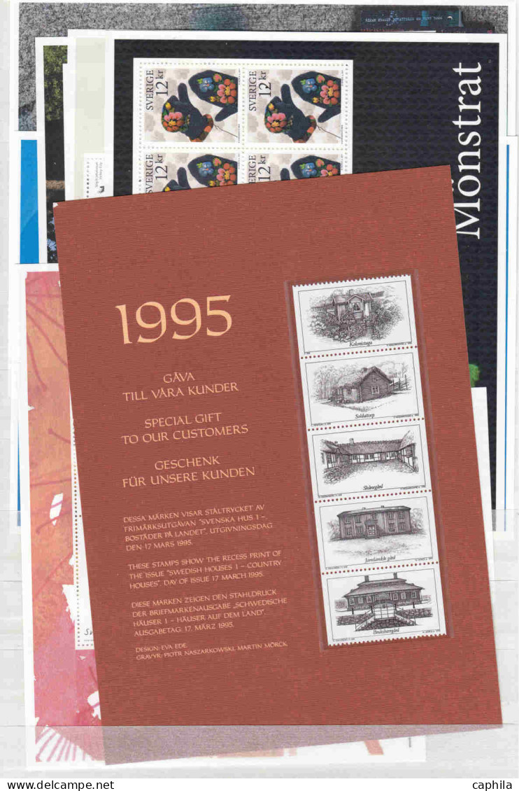 - SUEDE, 1986/2011, XX, n° 1351/2833 + BF 14/59 + carnets, en album - Cote : 7300 €