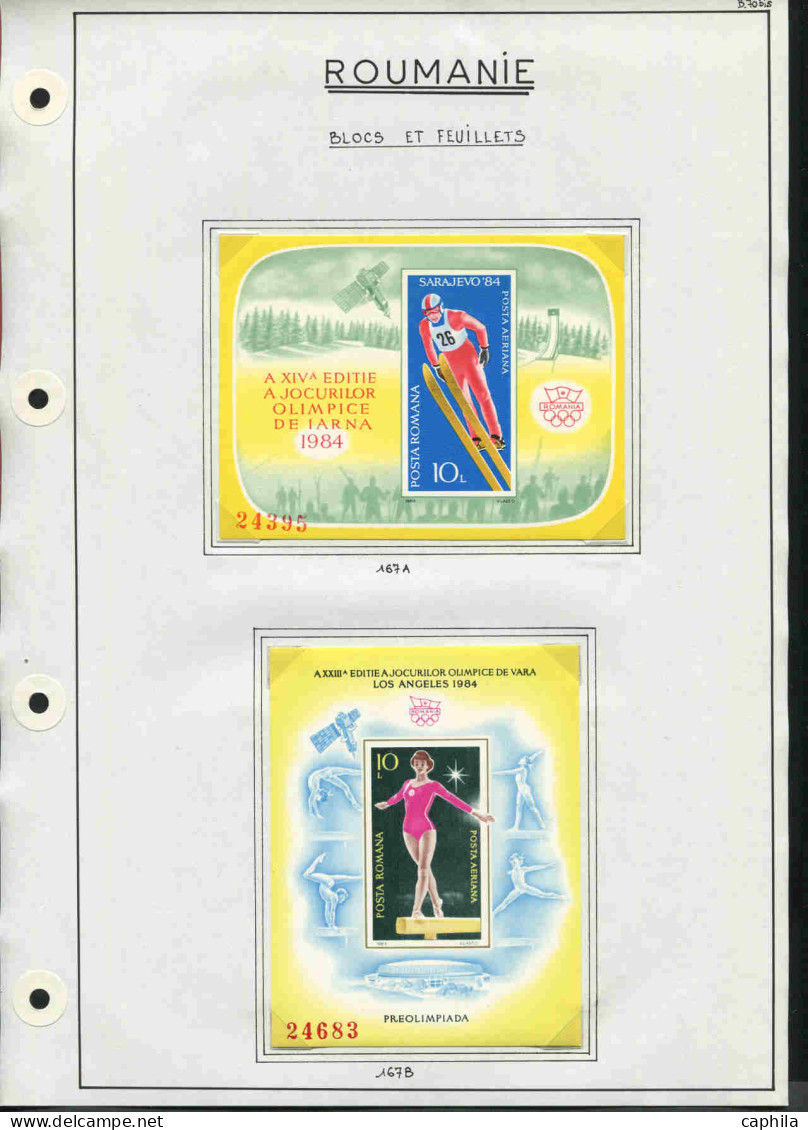 - ROUMANIE BF, 1937/2011, XX, entre le n° 2 et 419, sur feuilles d'album - Cote : 4500 €