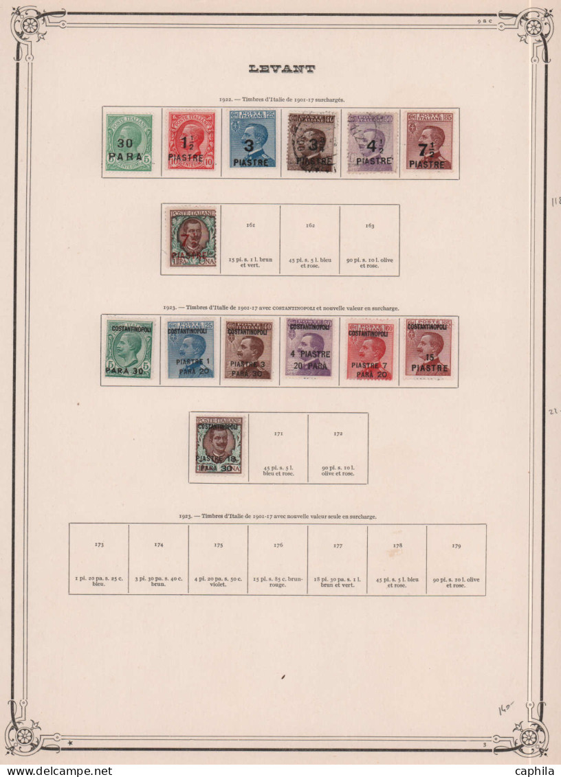 - LEVANT ITALIEN, 1874/1923, X, Obl, En Pochette, Cote Sassone: 8 600 € - General Issues