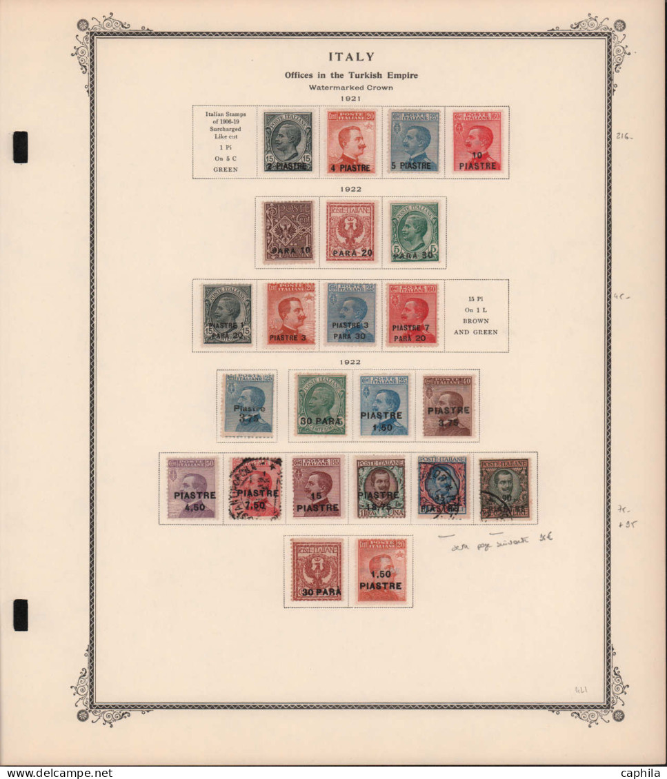 - LEVANT ITALIEN, 1874/1924, X, Obl, Sur Feuilles Scott, En Pochette, Cote Sassone: 3680 € - Emissioni Generali