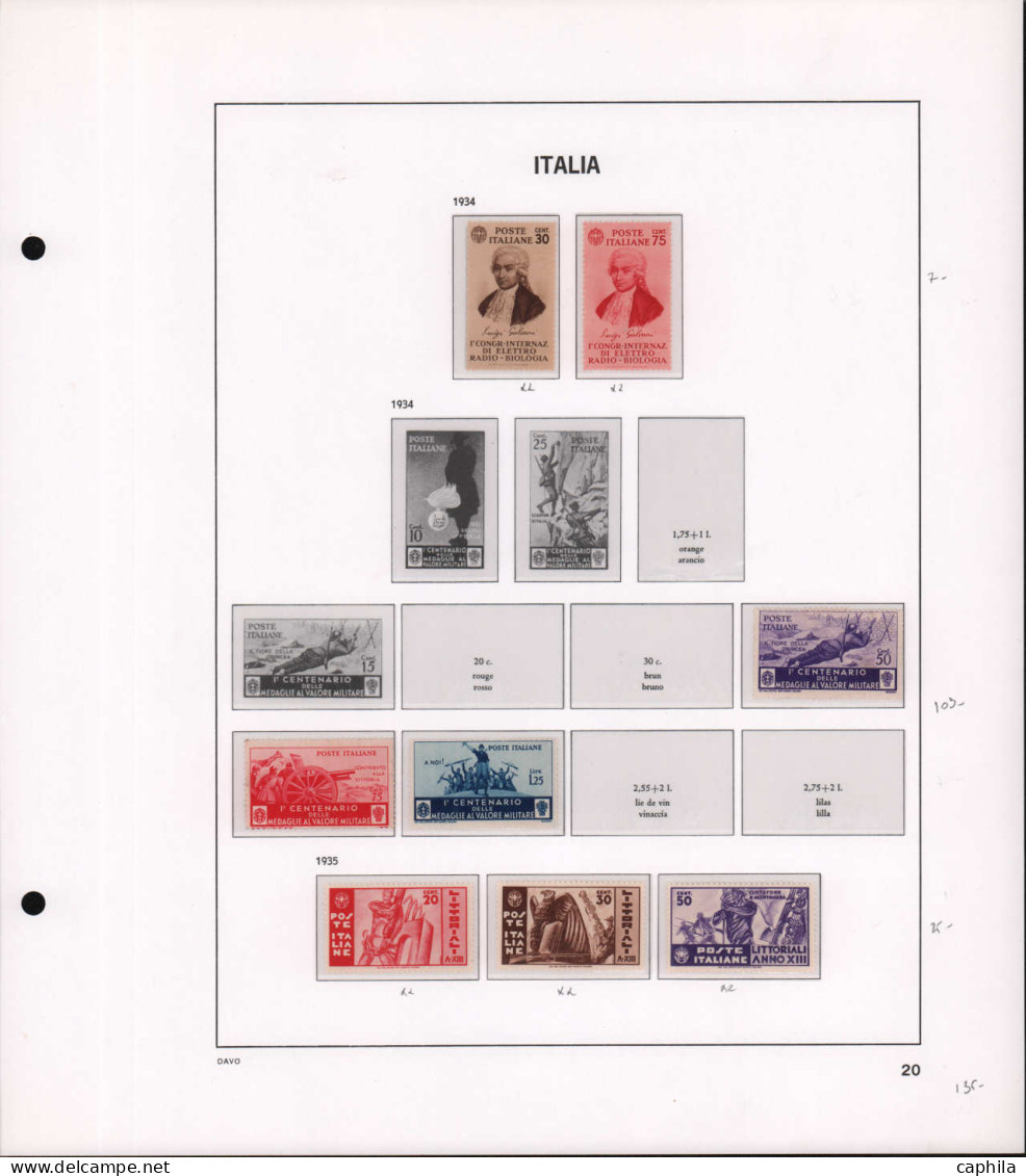 - ITALIE, 1931/1945, XX, X, En Pochette, Cote Sassone: 1200 € - Sammlungen