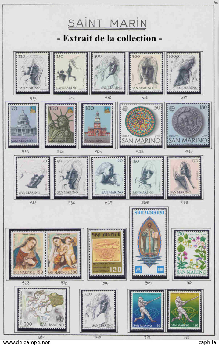 - SAINT MARIN, 1974/2011, XX, Entre Le N° 861 Et 2296 Et BF 11 Et 57 + Pa 140/7, Sur Feuilles D'album - Cote : 3100 € - Collections, Lots & Séries