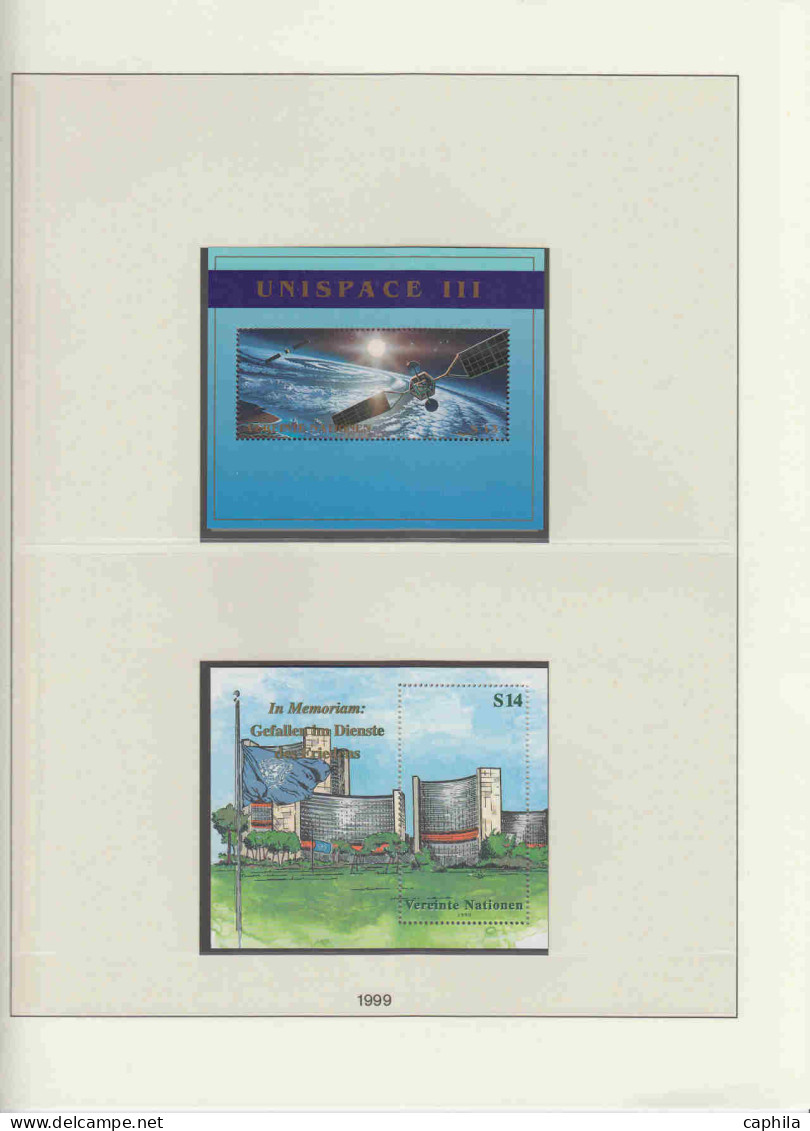 - NATIONS-UNIES VIENNE, 1979/2006, XX, 1/495 (Sf 299/304) + BF 1/16, en 2 albums Lindner - Cote : 2200 €