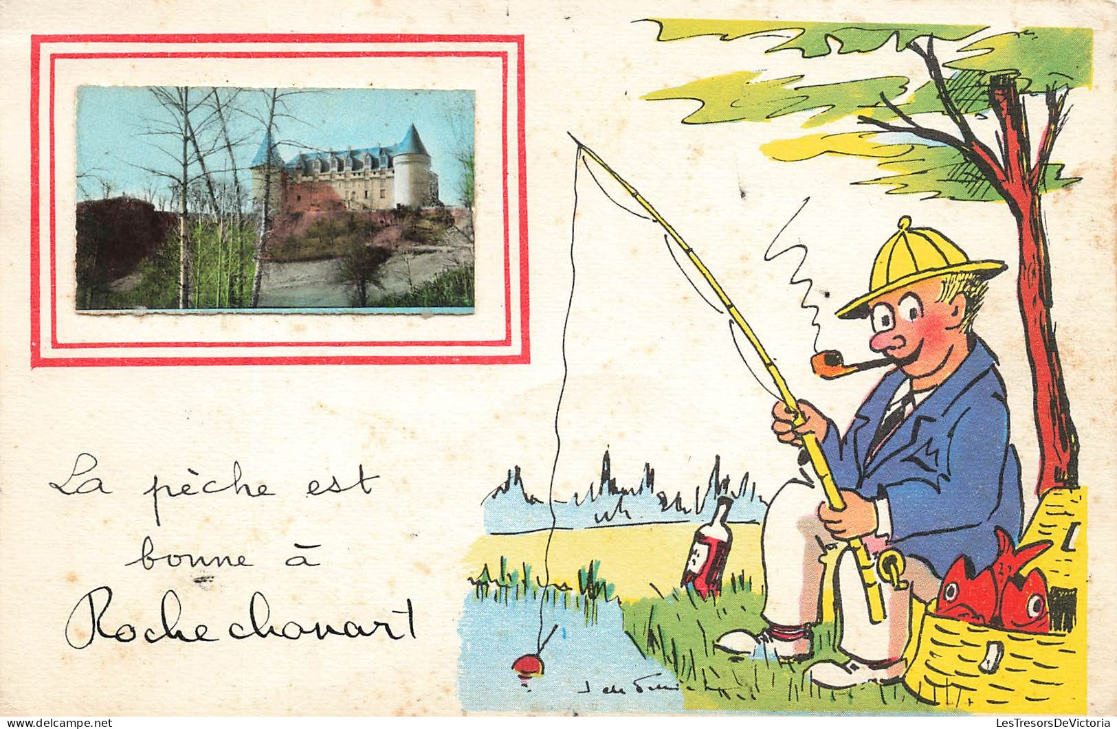 ILLUSTRATEUR - La Pêche Est Bonne à Rochechouart - Colorisé - Carte Postale Ancienne - Other & Unclassified