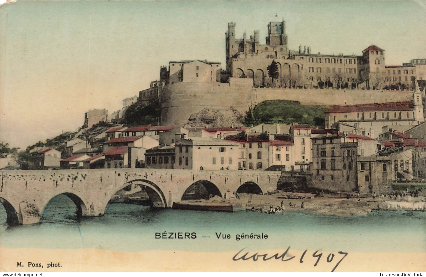 FRANCE - Béziers -  Vue Générale - Vue Sur Un Pont - Vue Sur Une Partie De La Ville - Colorisé - Carte Postale Ancienne - Beziers