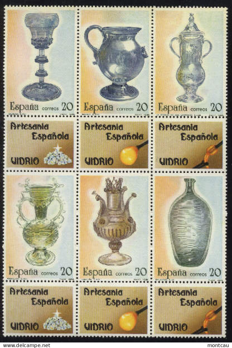 Spain 1988 - Artesania - Vidrio Ed 2941-46 (**) - Glas & Brandglas