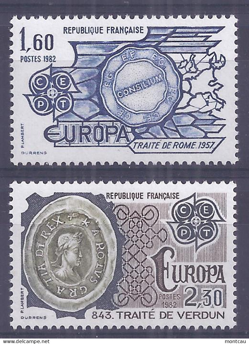 Francia 1982. YT = 2207-08 -  (**). Europa - 1982