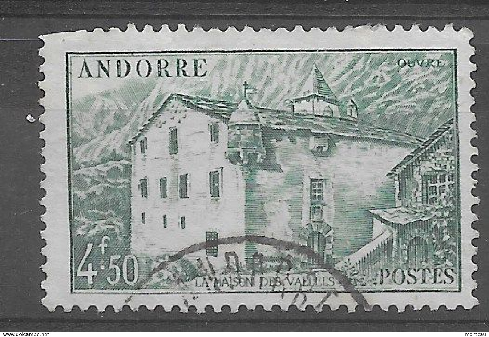Andorra -Franc 1944-46 Paisaje 4.50 Fr Ed=111 (o) - Unused Stamps