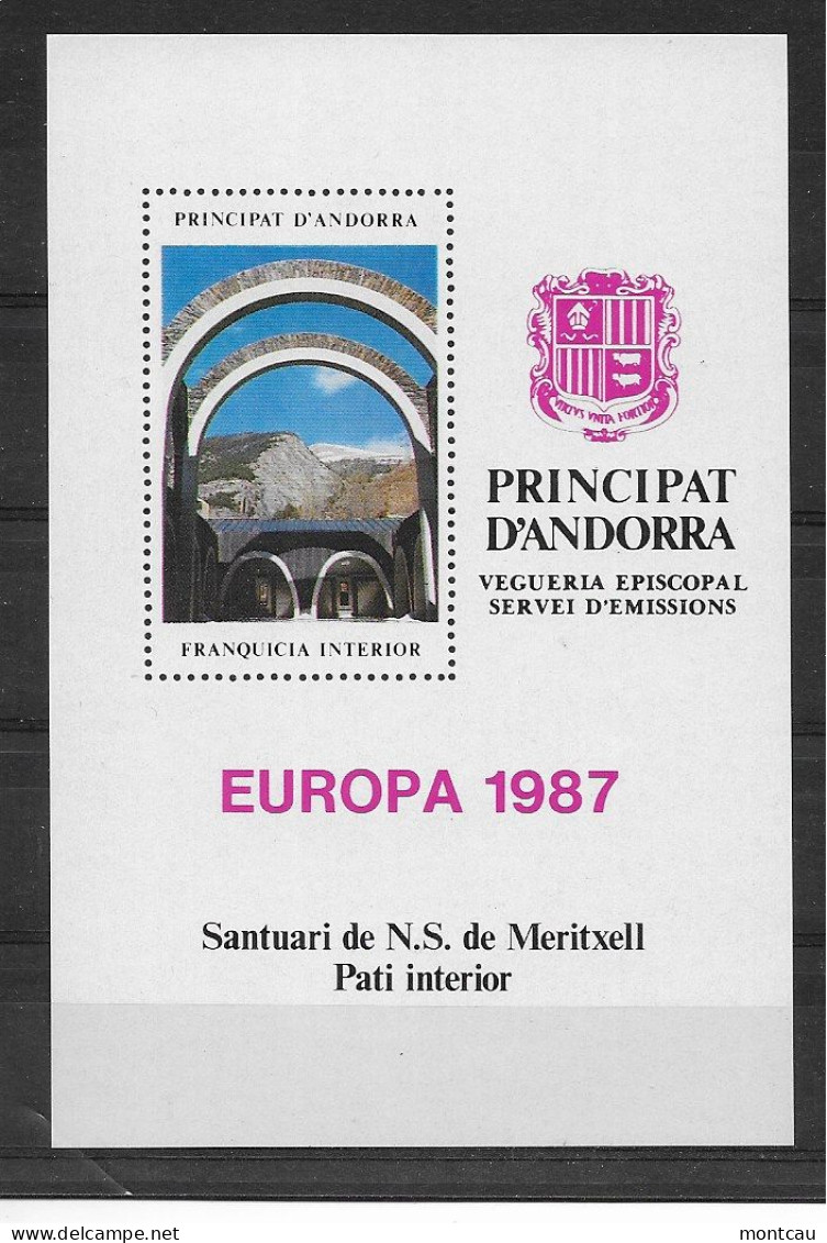 Andorra - 1987 - Vegueria Episcopal Europa - Viguerie Episcopale