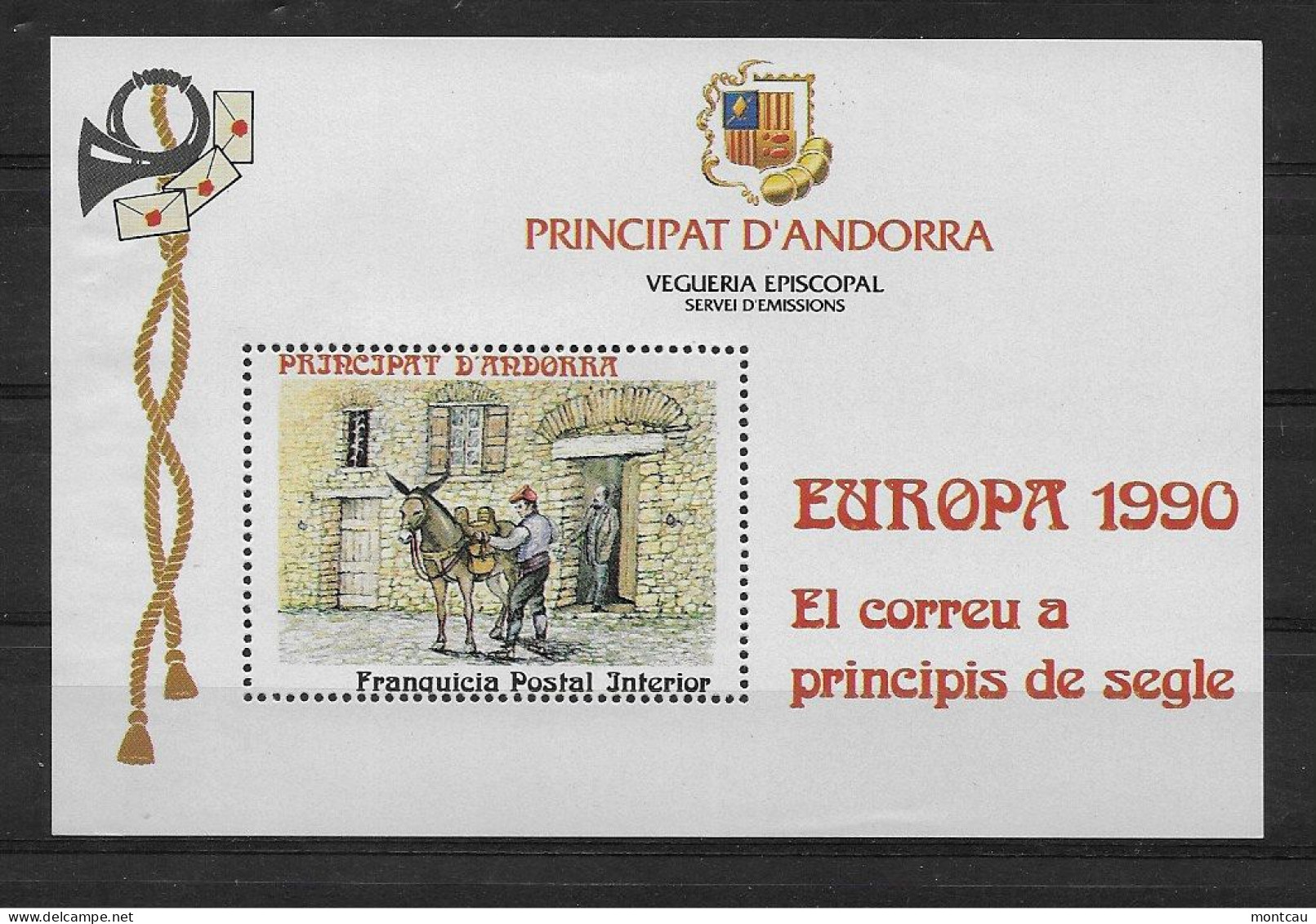 Andorra - 1990 - Vegueria Episcopal Europa - Episcopal Viguerie