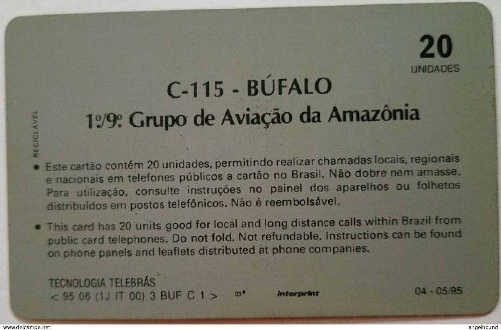 Brazil 20 Units - C-115 Bufalo - Brasil